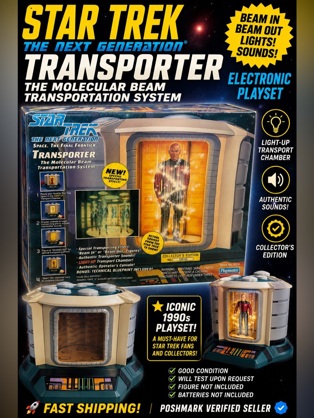 🚀 Vintage Star Trek The Next Generation Transporter Playset
Playmates